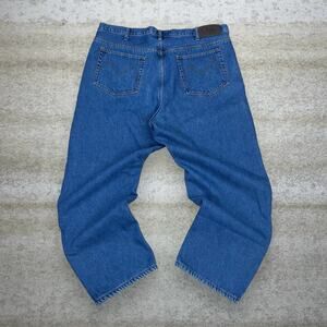 Vintage 90s Flannel Lined Old Mill Jeans 42x30 Relaxed Fit Medium Wash Work